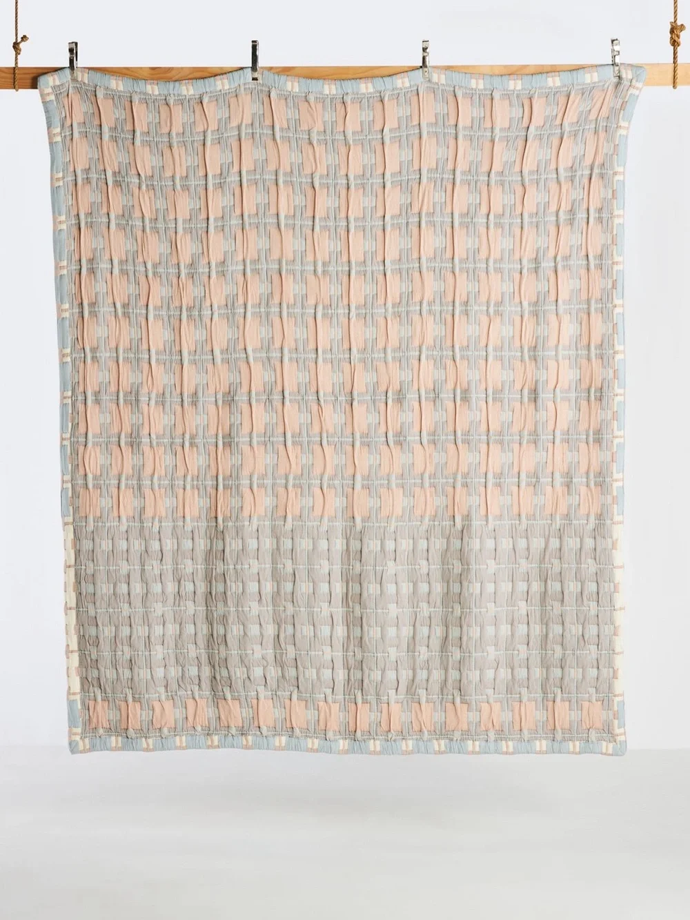 Anthropologie Sonya Matelasse Patchwork Quilt Set